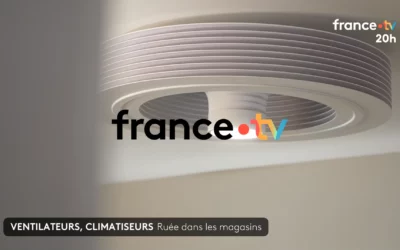 Heatwave on France 2’s evening news: the Exhale ceiling fan for summers that keep getting hotter